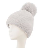 Soft Winter Knit Cuffed Pompom Beanie With Soft Velvet Lining BN7128