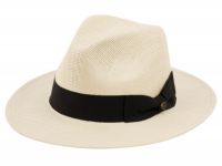 paper straw panama fedora hats with grosgrain band F2690