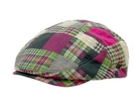 cotton patchwork slim fit six panel plaid ivy cap IV7181-PATCH1