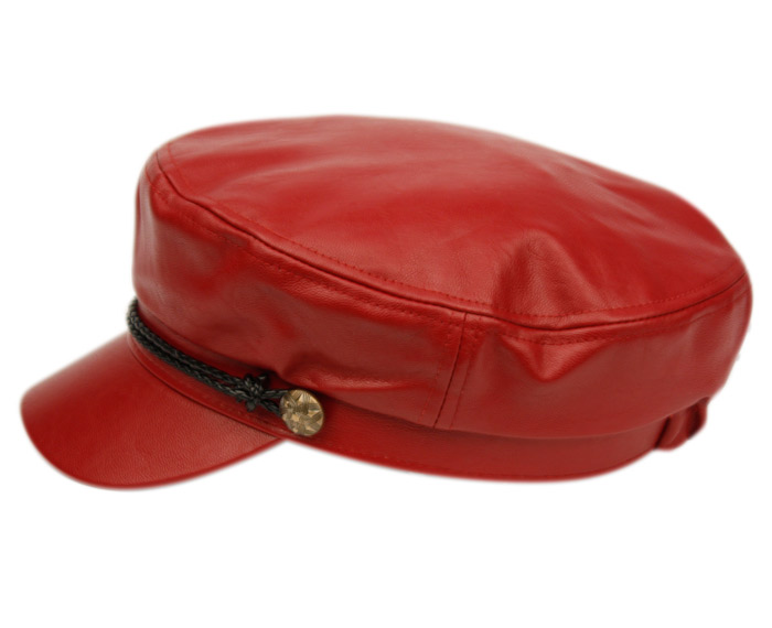 FAUX LEATHER GREEK FISHERMAN HATS WITH BRAID BAND CD3035 - Epoch Fashion  Accessory