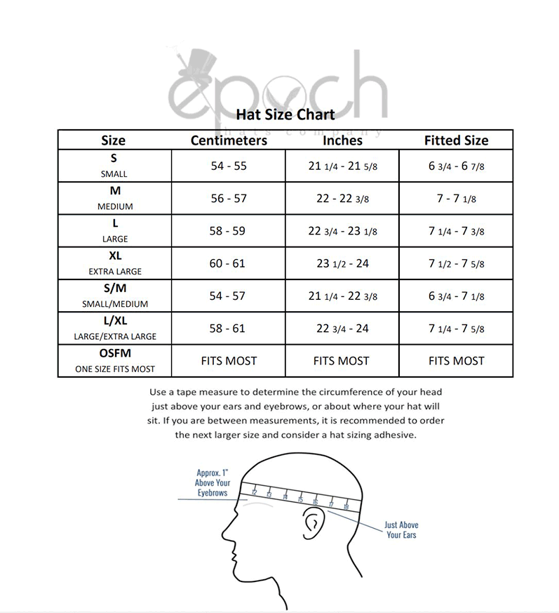 Find Your Hat Size, Hat Size Chart and Guide
